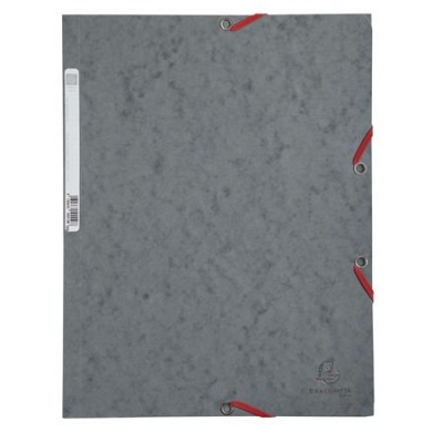 Gumis mappa, prespán, A4, EXACOMPTA, sötét szürke