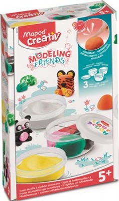 Modellező gyurma készlet, levegőre száradó, MAPED CREATIV, "Modeling Friends"
