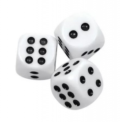 Dobókocka, műanyag, 3 darab