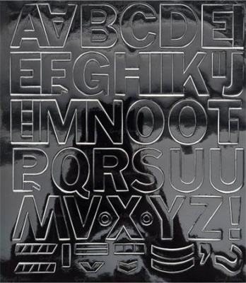 Öntapadós matrica, 3 cm-es, betűlap, fekete