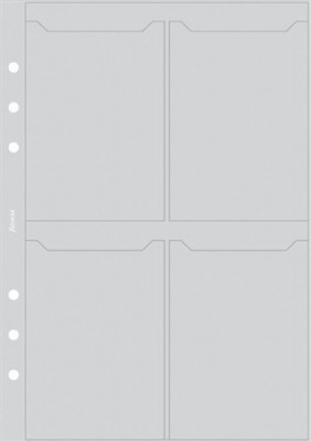 Kalendárium betét, kártyatartó, pocket méret, FILOFAX