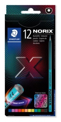Színes ceruza készlet, STAEDTLER "Norix® 186", 12 különböző szín