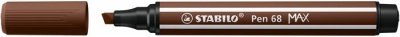Filctoll, 1-5 mm, vágott hegy, STABILO "Pen 68 MAX", barna