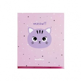 Cicás jegyzetfüzet, öntapadós kiegészítőkkel, APLI Back2Fun, rózsaszín