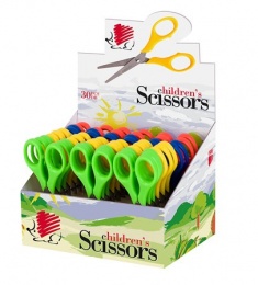 Olló display, iskolai, kerek, 13,5 cm, ICO "Süni", vegyes szín